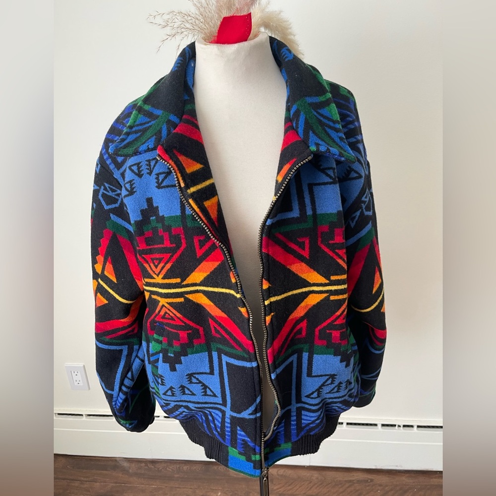 Vintage PENDLETON men’s wool mix bomber jacket || Pendleton vintage man’s coat